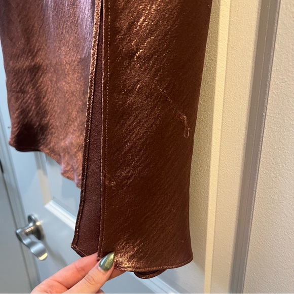 Victoria Secret Rosé Metallic Maxi Skirt - Picture 4 of 7